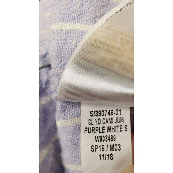 Old Navy Linen Blend Jumpsuit 2X Blue White Stripe Square Neck, Spaghetti Straps - Picture 11 of 11